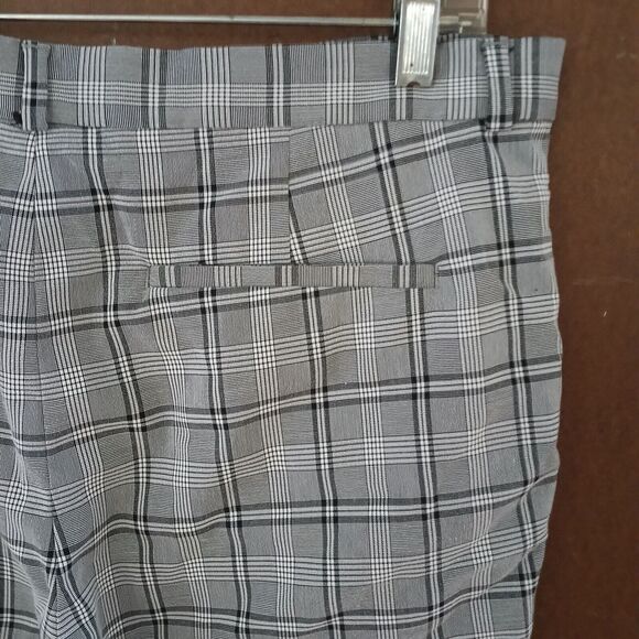 H&M Plaid Dress Trousers Pants Women's 34R Pockets Zip Up Career Office Church - Picture 5 of 13